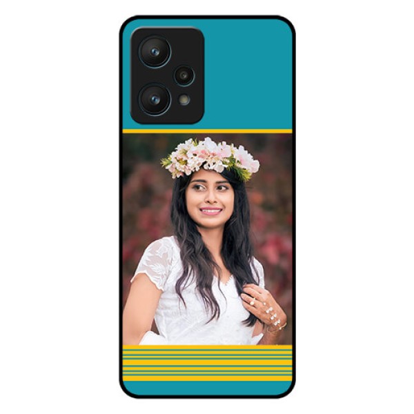 Realme 9 Pro 5G Custom Glass Phone Case - Yellow & Blue Design