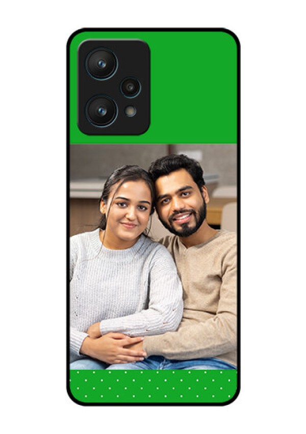 Realme 9 Pro 5G Personalized Glass Phone Case - Green Pattern Design