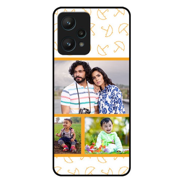 Realme 9 Pro 5G Custom Glass Mobile Case - Yellow Pattern Design