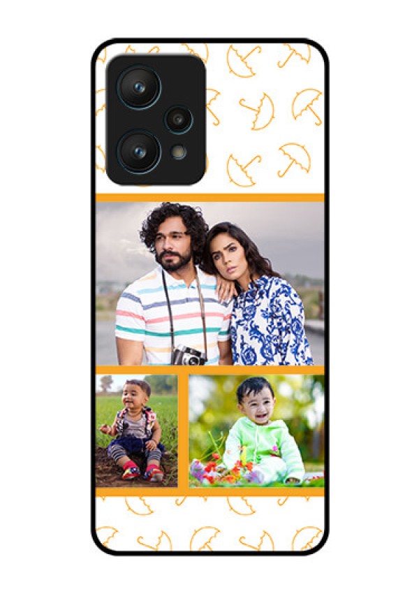 Realme 9 Pro 5G Custom Glass Mobile Case - Yellow Pattern Design