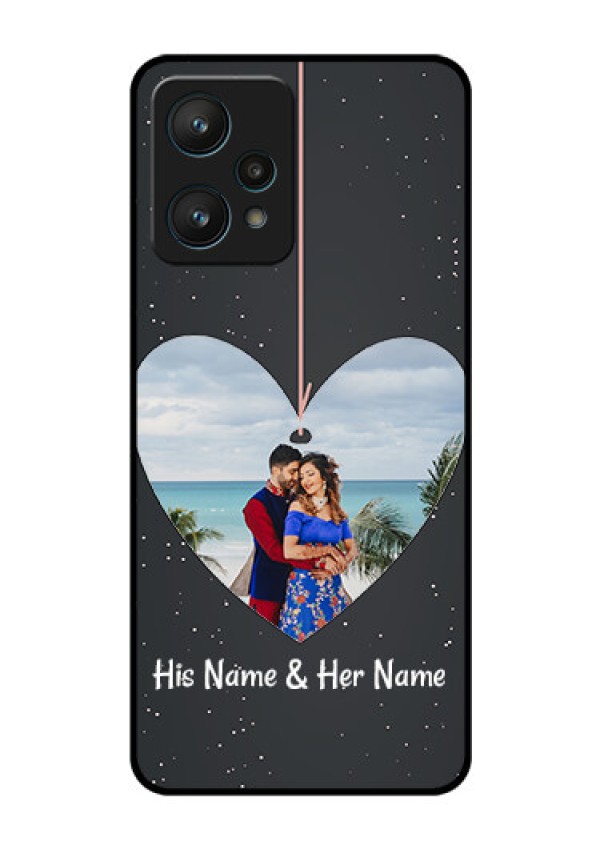 Realme 9 Pro 5G Custom Glass Phone Case - Hanging Heart Design