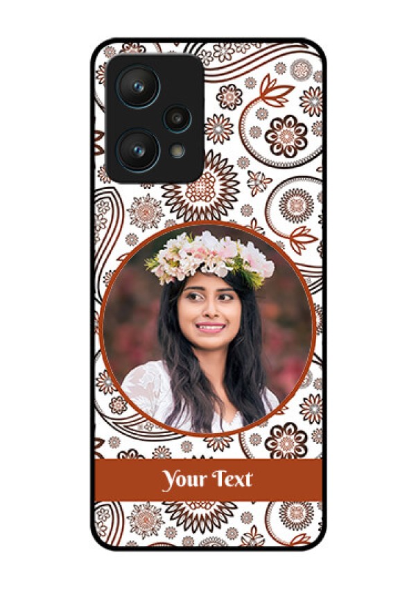 Realme 9 Pro 5G Custom Glass Mobile Case - Abstract Flower Design