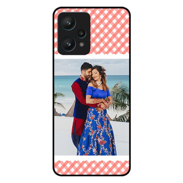 Realme 9 Pro 5G Personalized Glass Phone Case - Pink Pattern Design