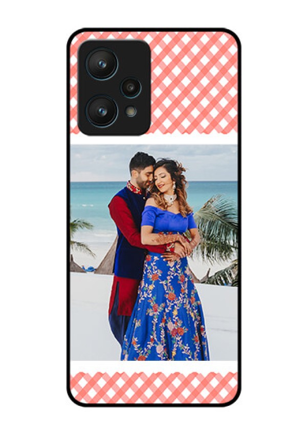 Realme 9 Pro 5G Personalized Glass Phone Case - Pink Pattern Design