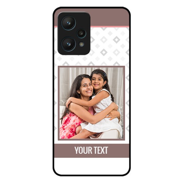 Realme 9 Pro 5G Photo Printing on Glass Case - Simple Diamond Design