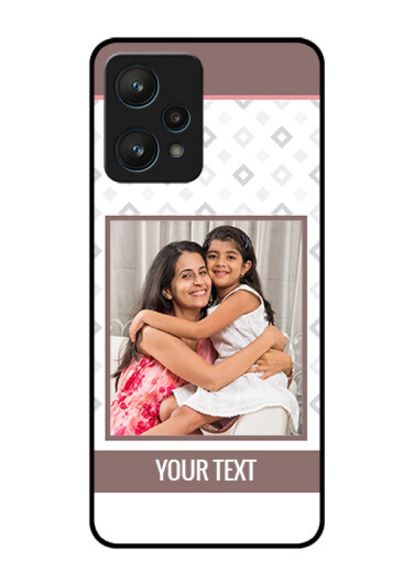 Realme 9 Pro 5G Photo Printing on Glass Case - Simple Diamond Design