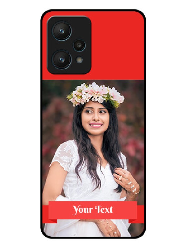 Custom Realme 9 Pro 5G Custom Glass Phone Case - Simple Red Color Design