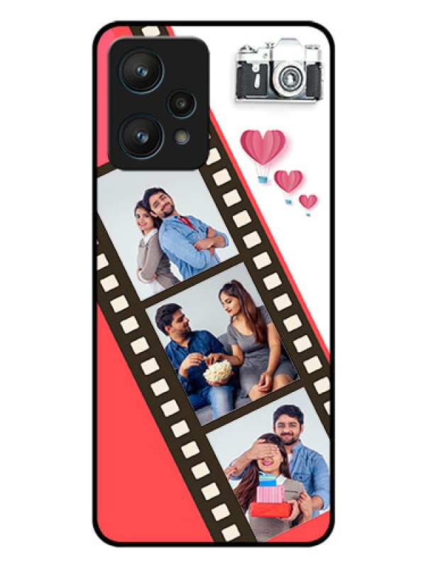 Custom Realme 9 Pro 5G Personalized Glass Phone Case - 3 Image Holder with Film Reel