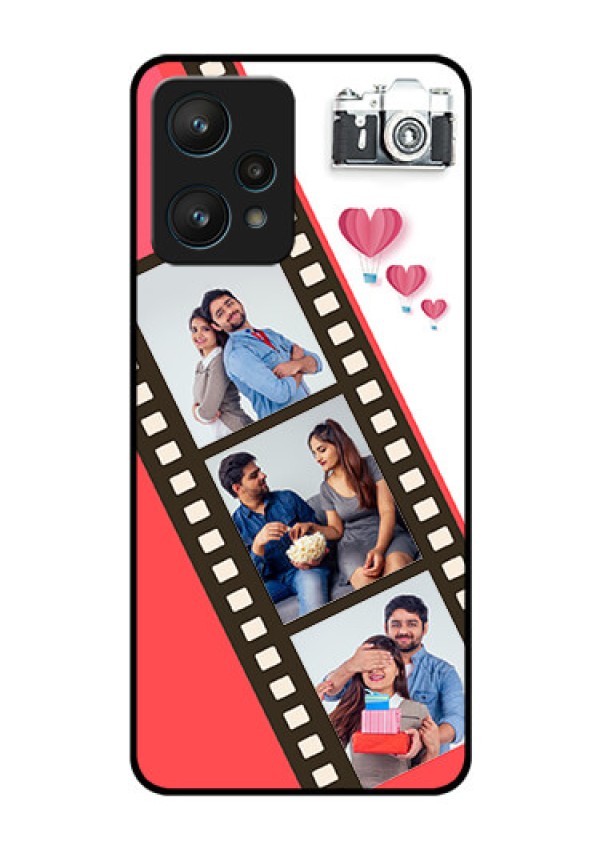 Realme 9 Pro 5G Personalized Glass Phone Case - 3 Image Holder with Film Reel