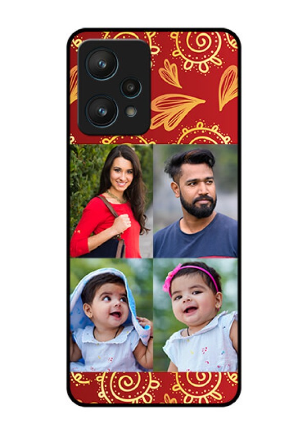 Realme 9 Pro 5G Photo Printing on Glass Case - 4 Image Traditional Design