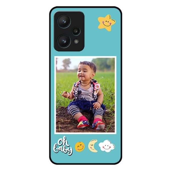 Realme 9 Pro 5G Personalized Glass Phone Case - Smiley Kids Stars Design Realme 9 Pro 5G Personalized Glass Phone Case - Smiley Kids Stars Design