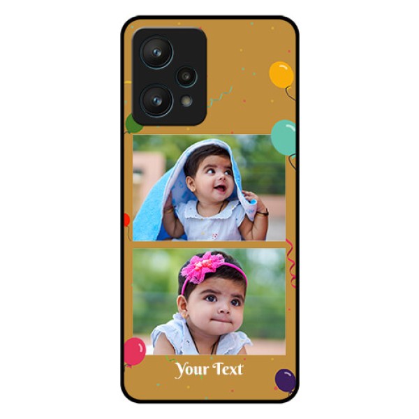 Realme 9 Pro 5G Personalized Glass Phone Case - Image Holder with Birthday Celebrations Design