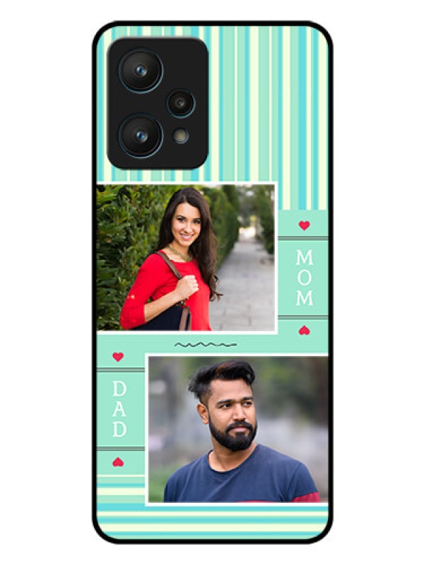 Custom Realme 9 Pro 5G Custom Glass Phone Case - Mom & Dad Pic Design