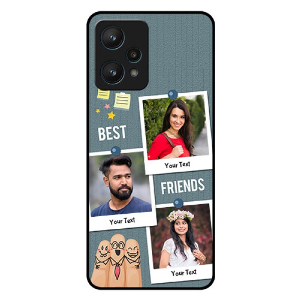 Realme 9 Pro 5G Personalized Glass Phone Case - Sticky Frames and Friendship Design Realme 9 Pro 5G Personalized Glass Phone Case - Sticky Frames and Friendship Design