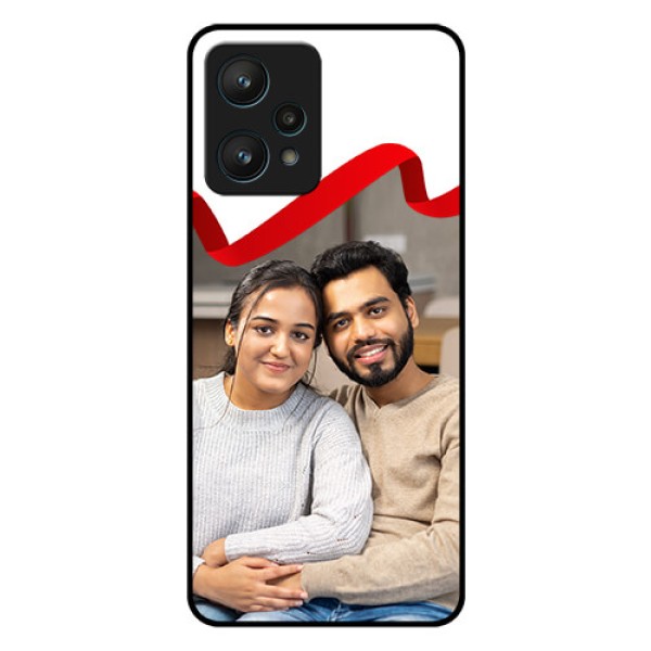 Realme 9 Pro 5G Photo Printing on Glass Case - Red Ribbon Frame Design