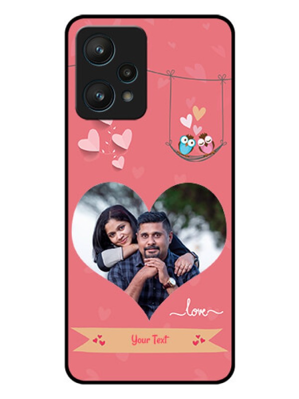 Custom Realme 9 Pro 5G Personalized Glass Phone Case - Peach Color Love Design