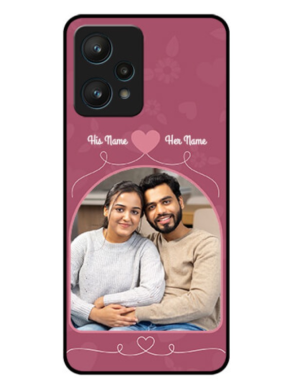 Custom Realme 9 Pro 5G Photo Printing on Glass Case - Love Floral Design