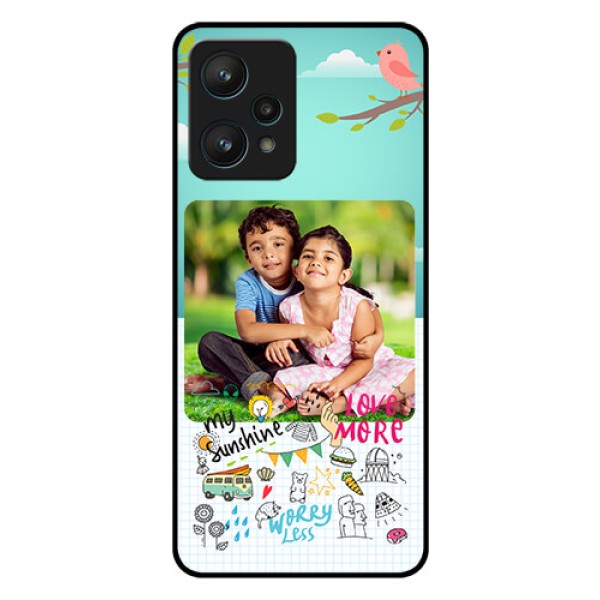 Realme 9 Pro 5G Photo Printing on Glass Case - Doodle love Design