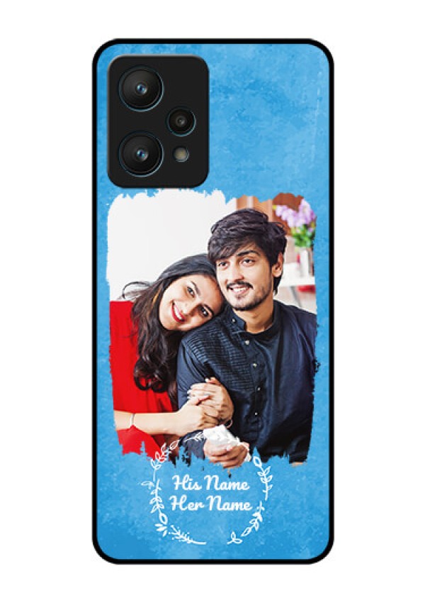 Realme 9 Pro 5G Custom Glass Phone Case - Blue Color Vintage Design