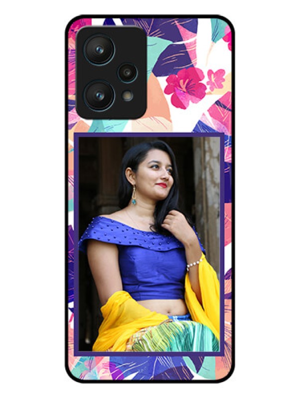 Custom Realme 9 Pro 5G Custom Glass Mobile Case - Abstract Floral Design