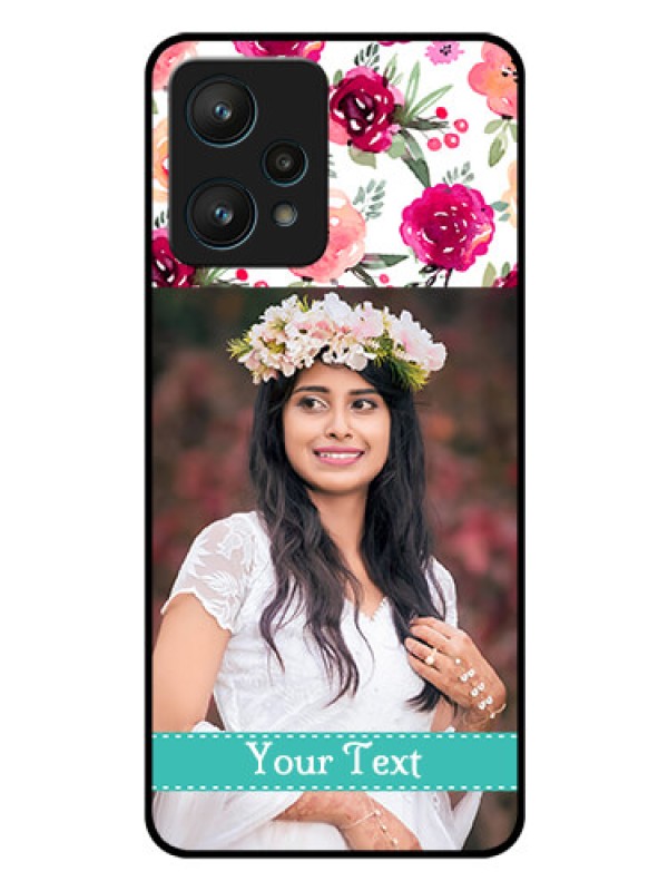 Custom Realme 9 Pro 5G Custom Glass Phone Case - Watercolor Floral Design