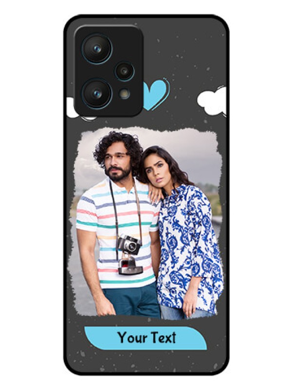 Custom Realme 9 Pro 5G Custom Glass Phone Case - Splashes with love doodles Design