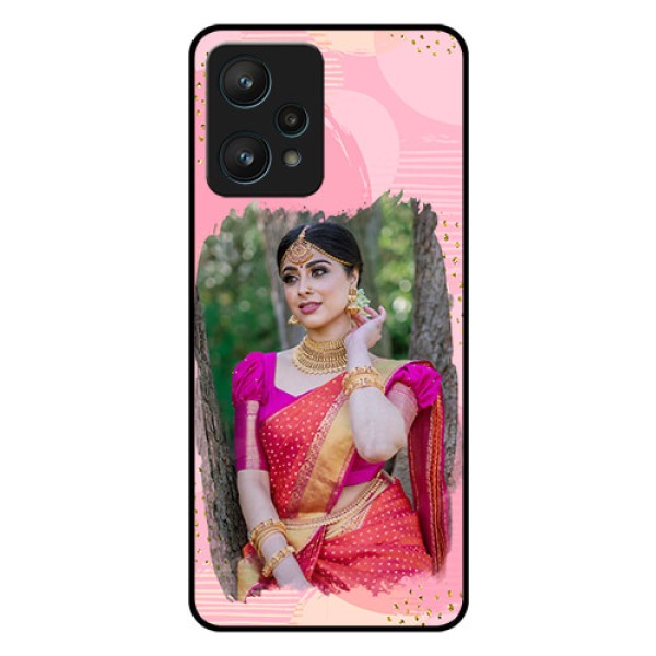 Realme 9 Pro 5G Personalized Glass Phone Case - Gold Glitter Splash Design Realme 9 Pro 5G Personalized Glass Phone Case - Gold Glitter Splash Design