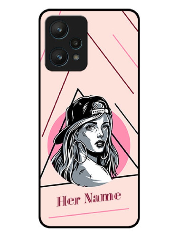 Custom Realme 9 Pro 5G Personalized Glass Phone Case - Rockstar Girl Design
