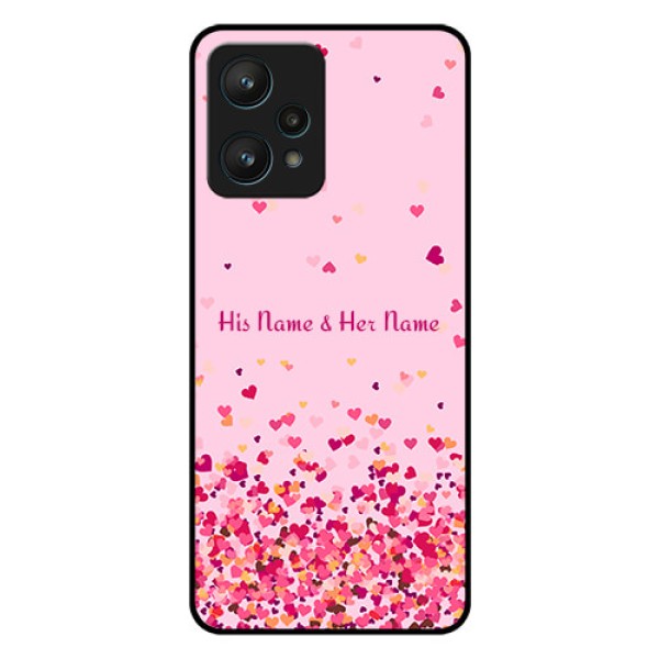 Realme 9 Pro 5G Photo Printing on Glass Case - Floating Hearts Design