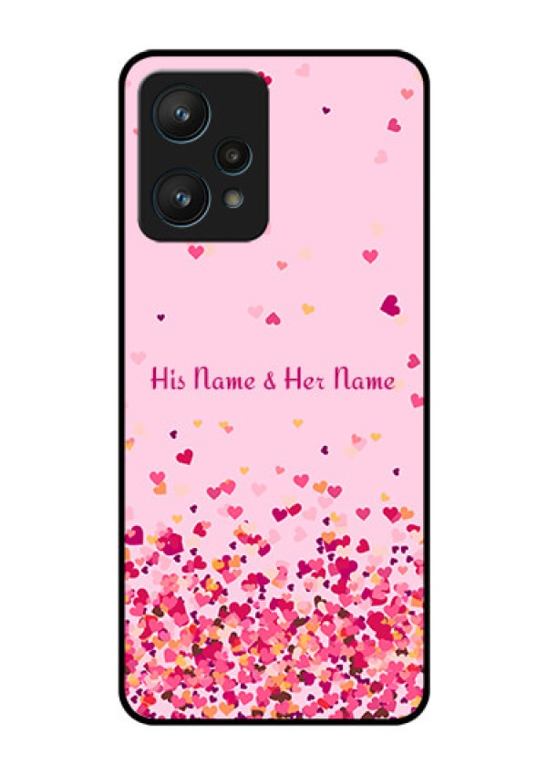 Realme 9 Pro 5G Photo Printing on Glass Case - Floating Hearts Design