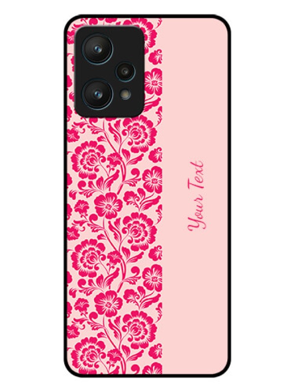 Custom Realme 9 Pro 5G Custom Glass Phone Case - Attractive Floral Pattern Design