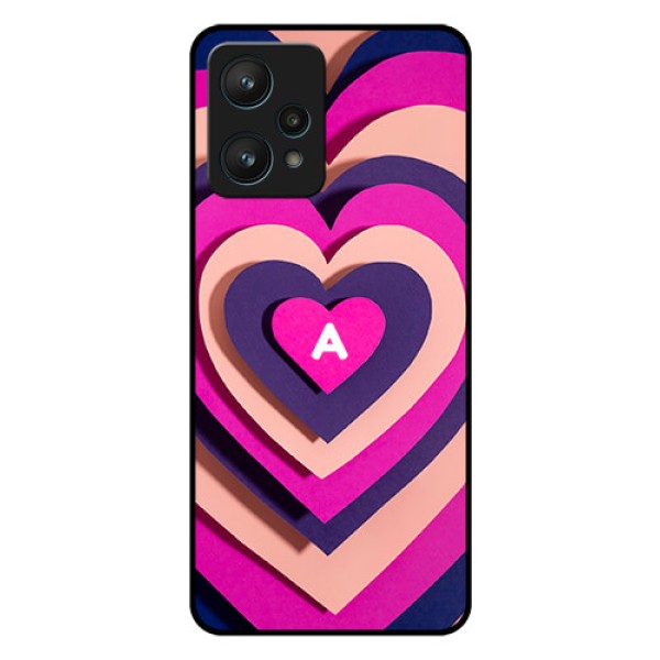 Realme 9 Pro 5G Custom Glass Mobile Case - Cute Heart Pattern Design Realme 9 Pro 5G Custom Glass Mobile Case - Cute Heart Pattern Design