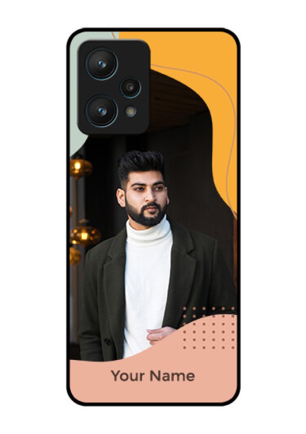 Realme 9 Pro 5G Personalized Glass Phone Case - Tri-coloured overlay design