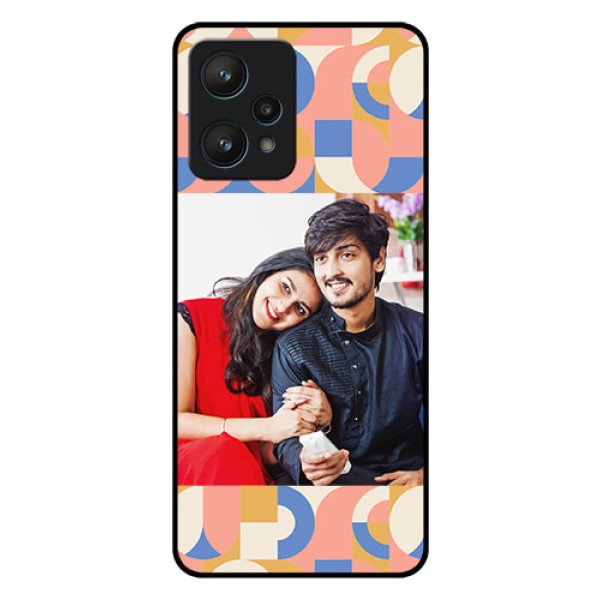 Realme 9 Pro 5G Photo Printing on Glass Case - Semi-circle Maze Pattern Design Realme 9 Pro 5G Photo Printing on Glass Case - Semi-circle Maze Pattern Design