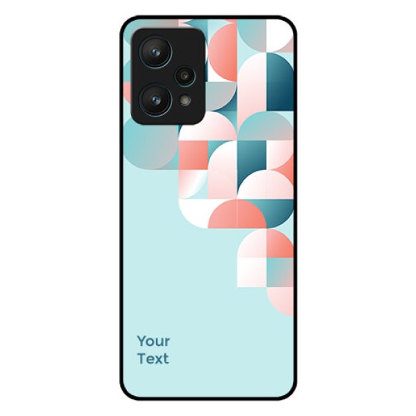 Realme 9 Pro 5G Custom Glass Phone Case - Stylish Semi-circle Pattern Design Realme 9 Pro 5G Custom Glass Phone Case - Stylish Semi-circle Pattern Design