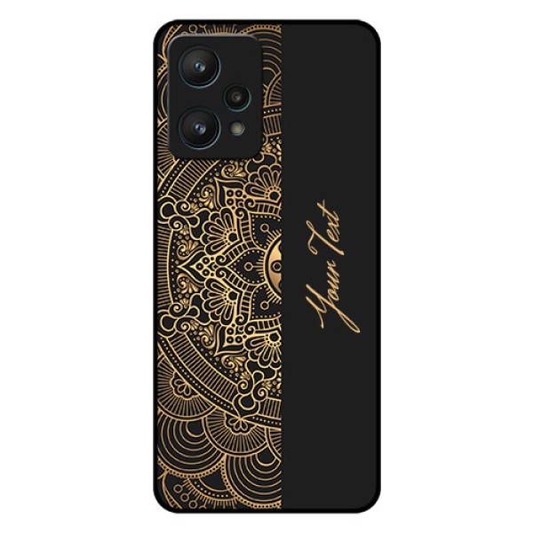 Realme 9 Pro 5G Photo Printing on Glass Case - Mandala art with custom text Design