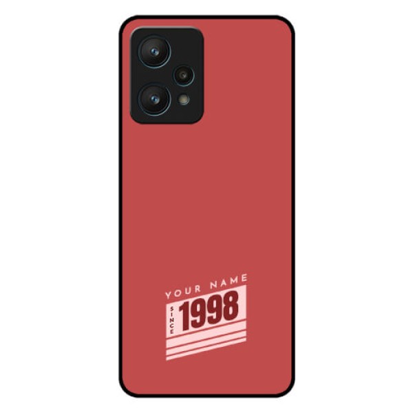 Realme 9 Pro 5G Custom Glass Phone Case - Red custom year of birth Design Realme 9 Pro 5G Custom Glass Phone Case - Red custom year of birth Design