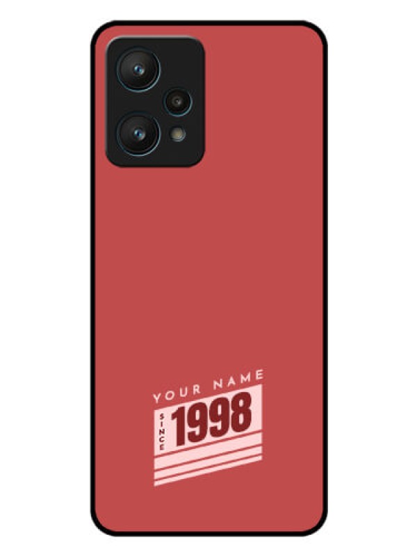 Custom Realme 9 Pro 5G Custom Glass Phone Case - Red custom year of birth Design