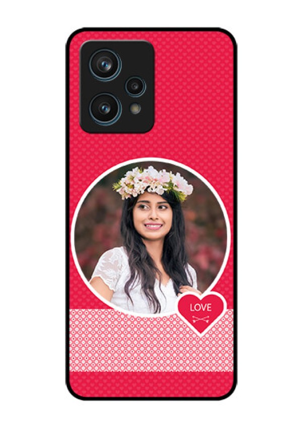 Realme 9 Pro Plus 5G Personalised Glass Phone Case - Pink Pattern Design