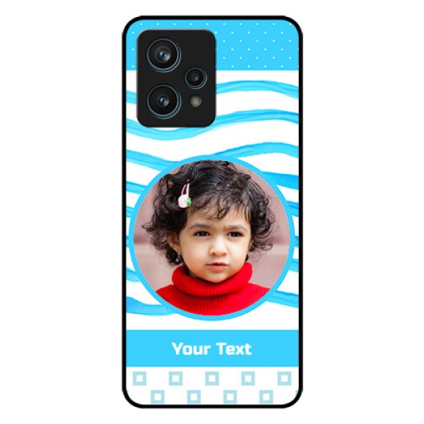 Realme 9 Pro Plus 5G Custom Glass Phone Case - Simple Blue Case Design