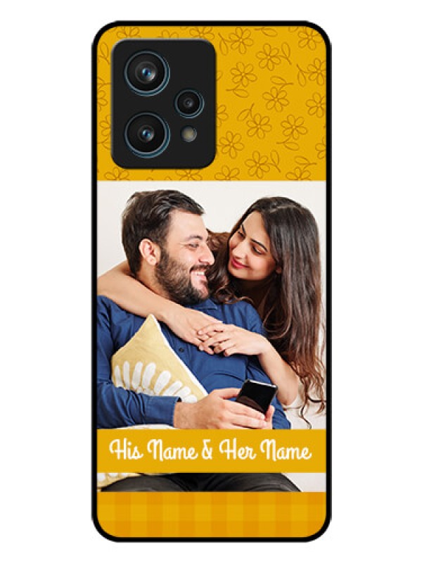 Custom Realme 9 Pro Plus 5G Custom Glass Mobile Case - Yellow Floral Design