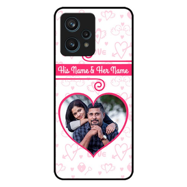 Realme 9 Pro Plus 5G Personalized Glass Phone Case - Heart Shape Love Design Realme 9 Pro Plus 5G Personalized Glass Phone Case - Heart Shape Love Design