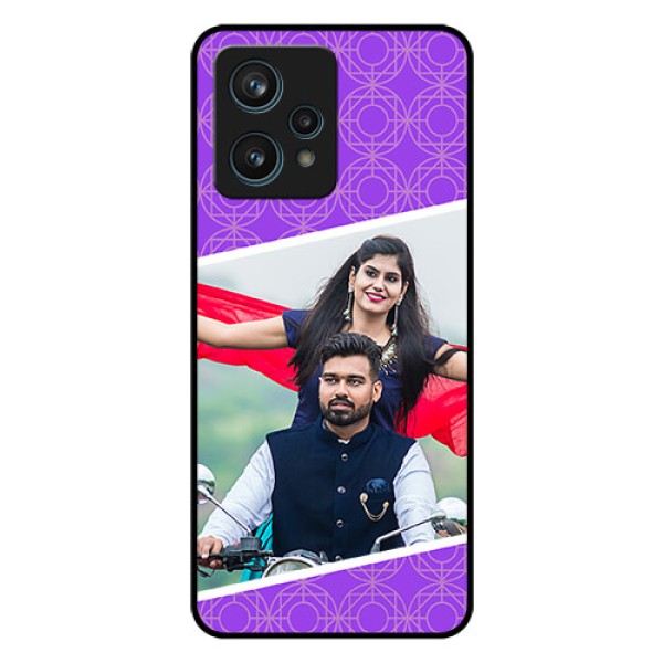 Realme 9 Pro Plus 5G Custom Glass Phone Case - Violet Pattern Design