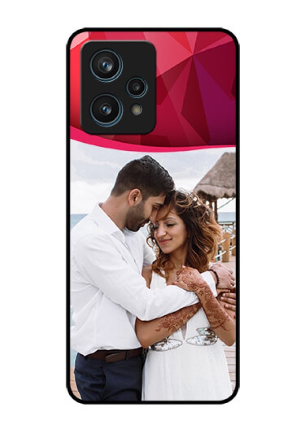 Realme 9 Pro Plus 5G Custom Glass Mobile Case - Red Abstract Design