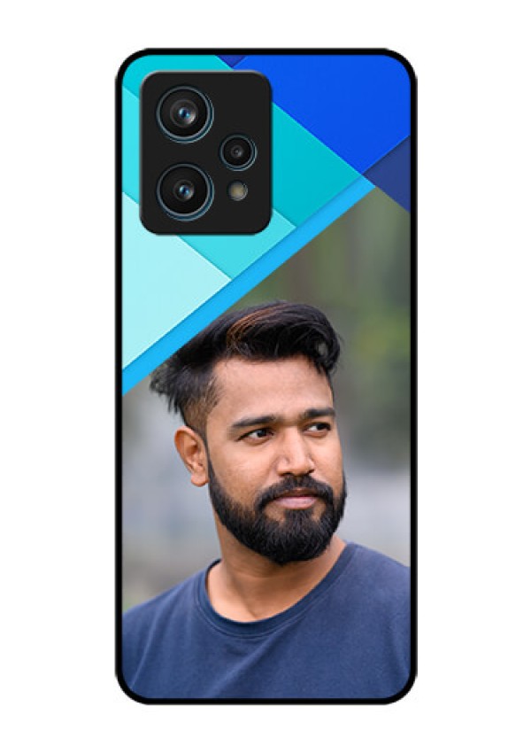 Realme 9 Pro Plus 5G Custom Glass Phone Case - Blue Pattern Design