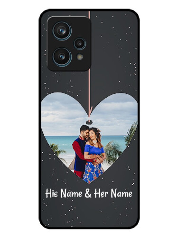 Custom Realme 9 Pro Plus 5G Custom Glass Phone Case - Hanging Heart Design