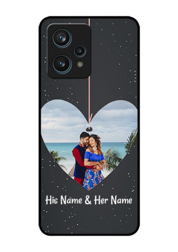 Realme 9 Pro Plus 5G Custom Glass Phone Case - Hanging Heart Design