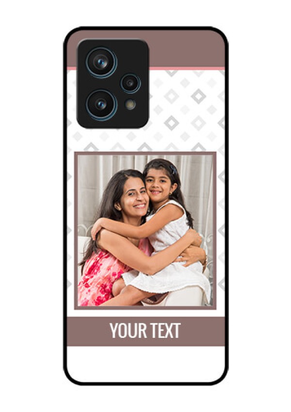 Realme 9 Pro Plus 5G Photo Printing on Glass Case - Simple Diamond Design