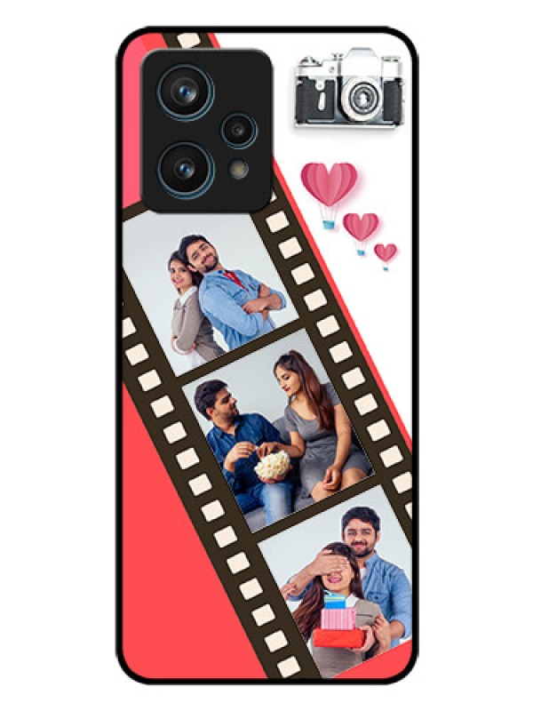 Custom Realme 9 Pro Plus 5G Personalized Glass Phone Case - 3 Image Holder with Film Reel