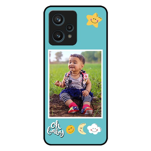 Realme 9 Pro Plus 5G Personalized Glass Phone Case - Smiley Kids Stars Design Realme 9 Pro Plus 5G Personalized Glass Phone Case - Smiley Kids Stars Design